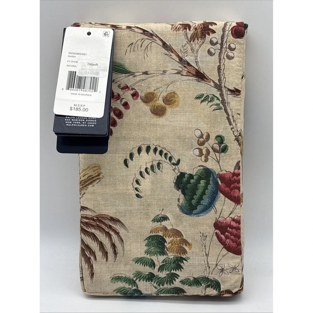 Ralph Lauren King Pillow Sham Maren Size 20 in. X 36 in. New